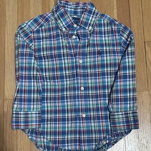 Ralph Lauren Blue Plaid Toddler Shirt